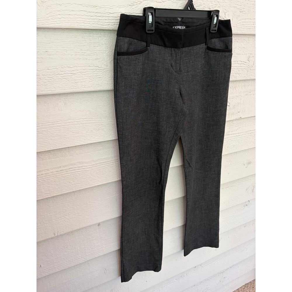 Express Wide Leg Dress Pants in Charcoal Gray - Picture 3 of 6